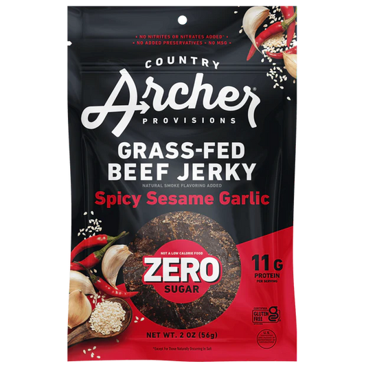 Zero Sugar Spicy Sesame Garlic Beef Jerky