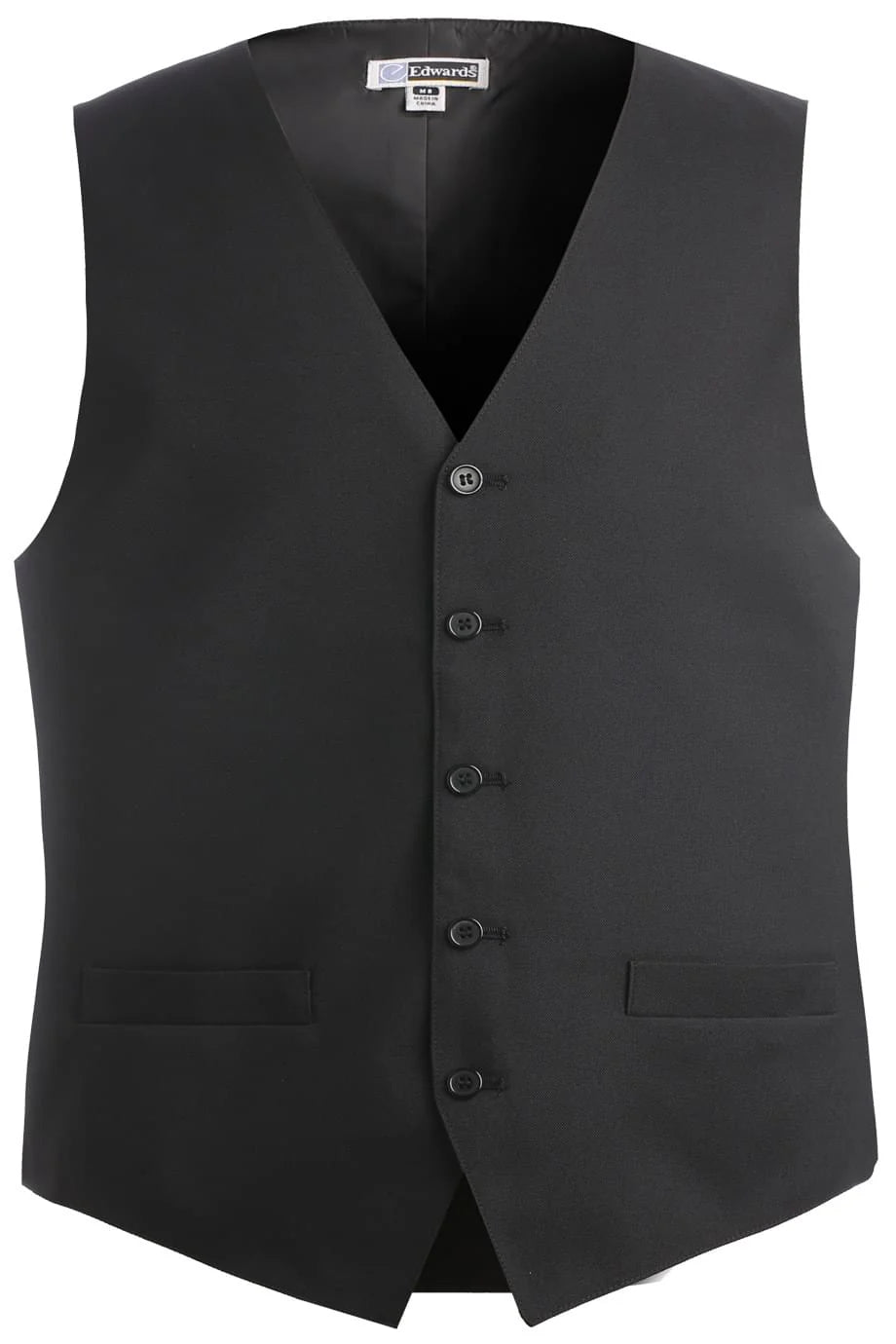 Men's Black Essential Polyester Vest