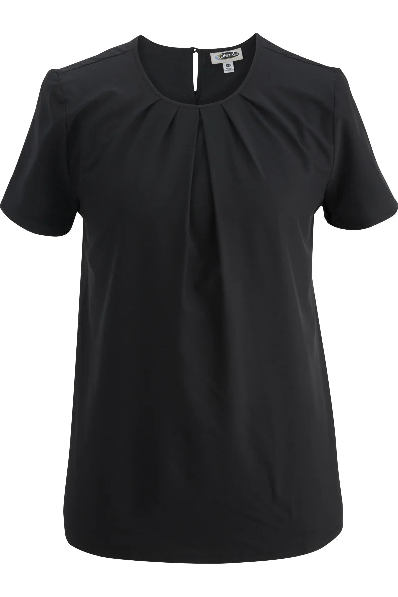Ladies' Jewel Neck Blouse - Black