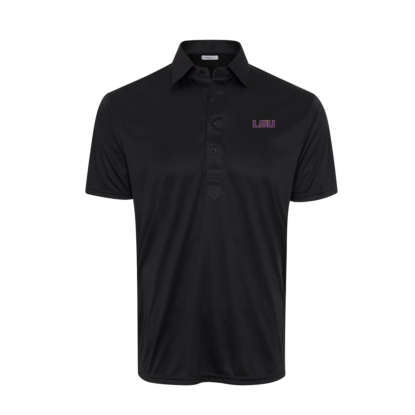 LSU Semi-Spread Collar Polo Black