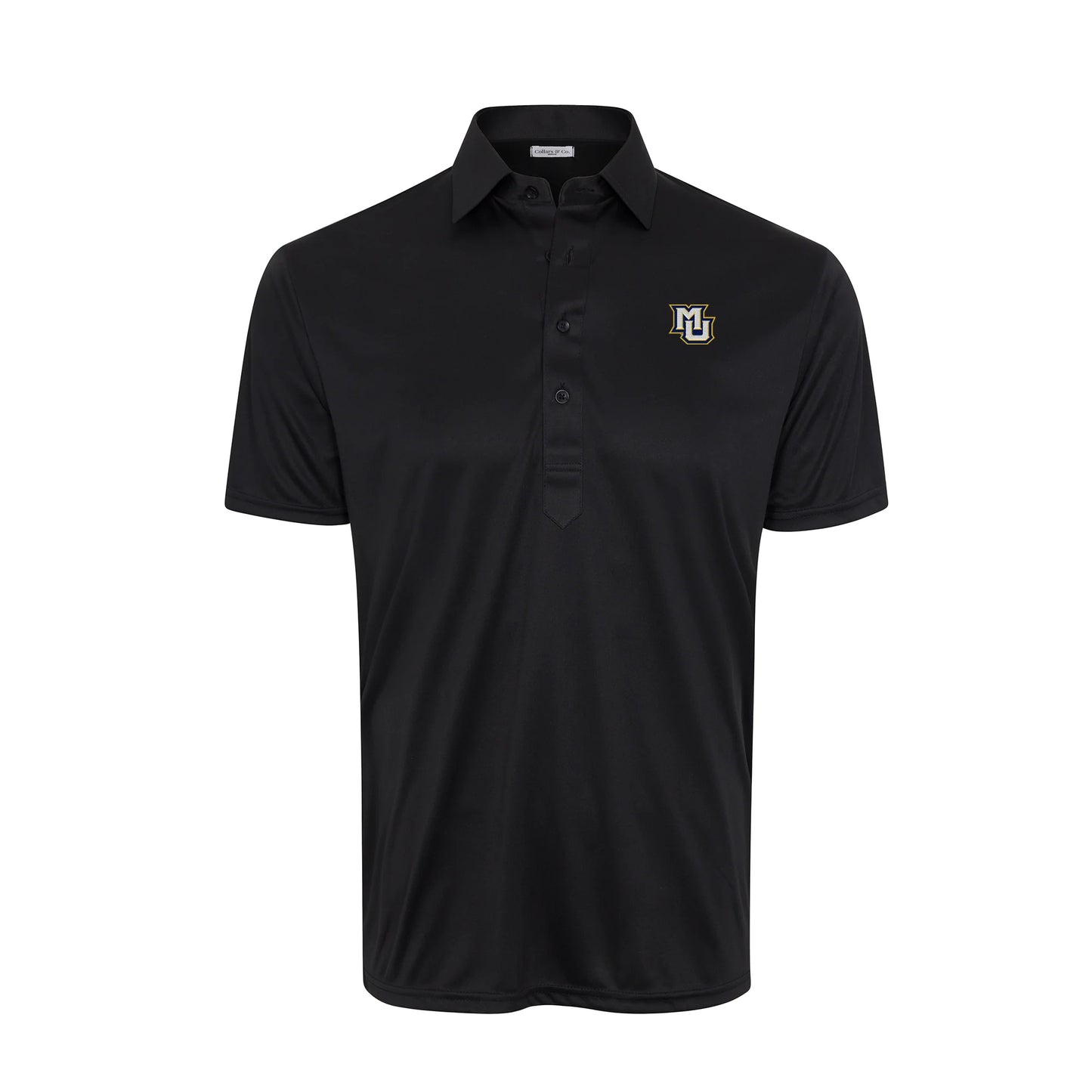 Marquette Semi-Spread Collar Polo Black