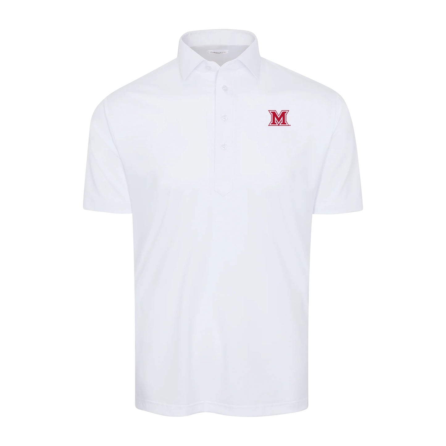 Miami Ohio Semi-Spread Collar Polo White