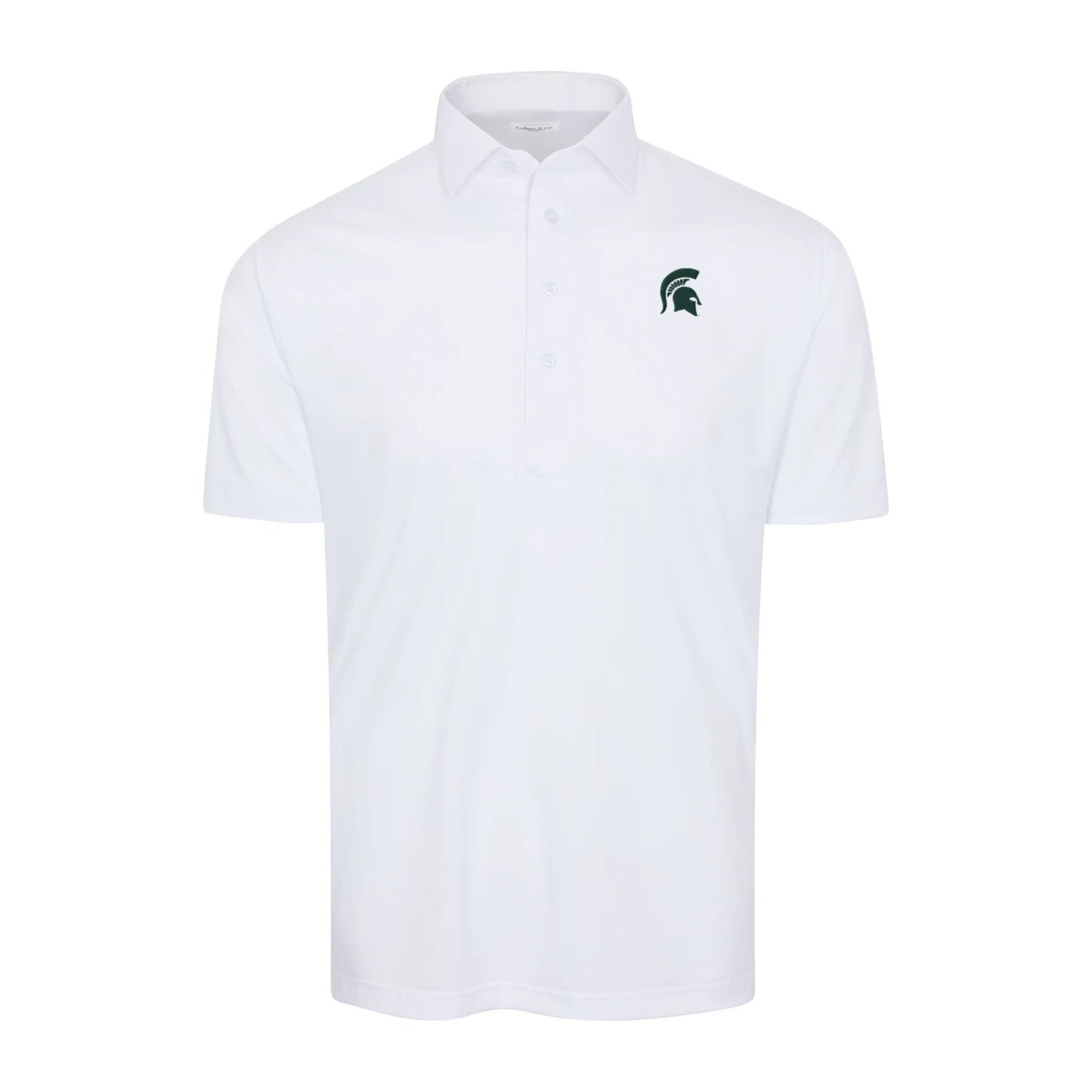 Michigan State Semi-Spread Collar Polo White