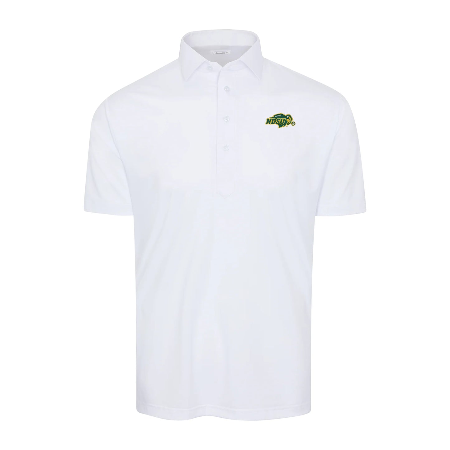 North Dakota State Semi-Spread Collar Polo White