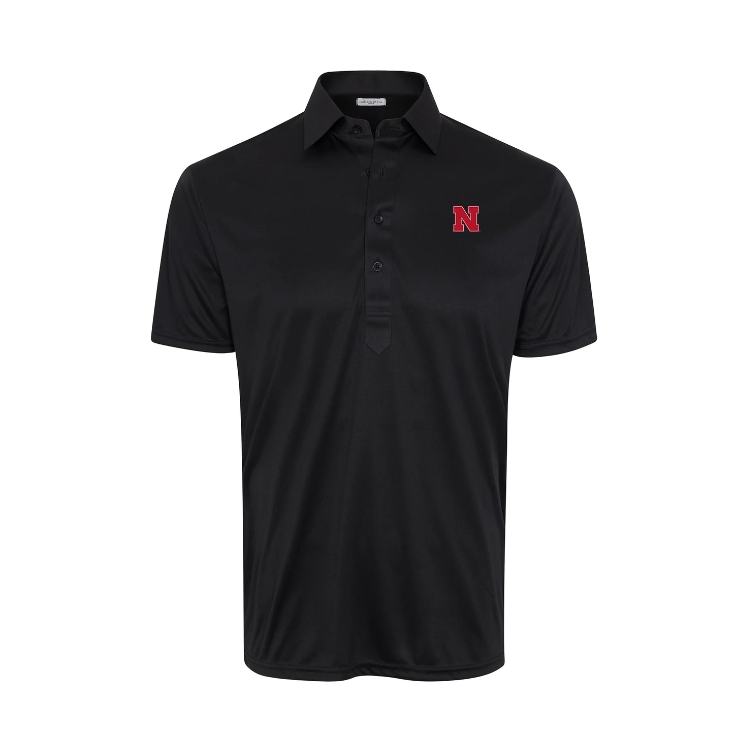 Nebraska Semi-Spread Collar Polo Black