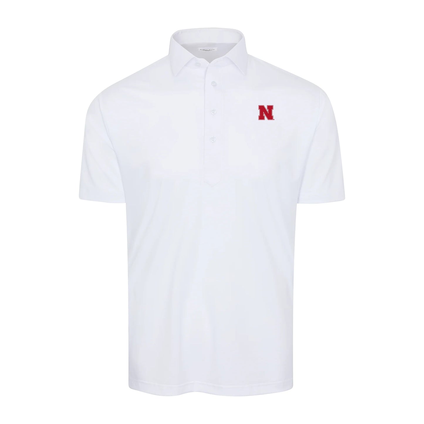 Nebraska Semi-Spread Collar Polo White