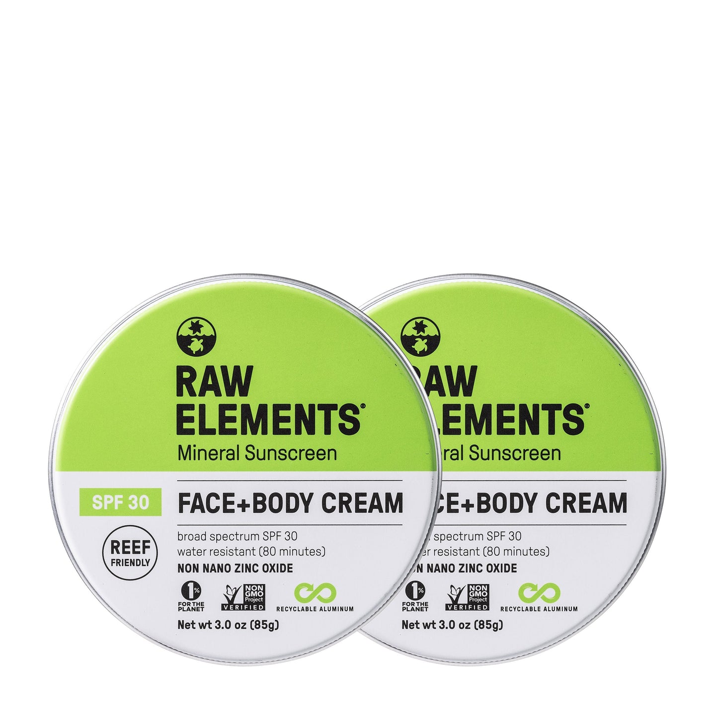 Face + Body Tin SPF 30 *Plastic Free* - 2 Pack