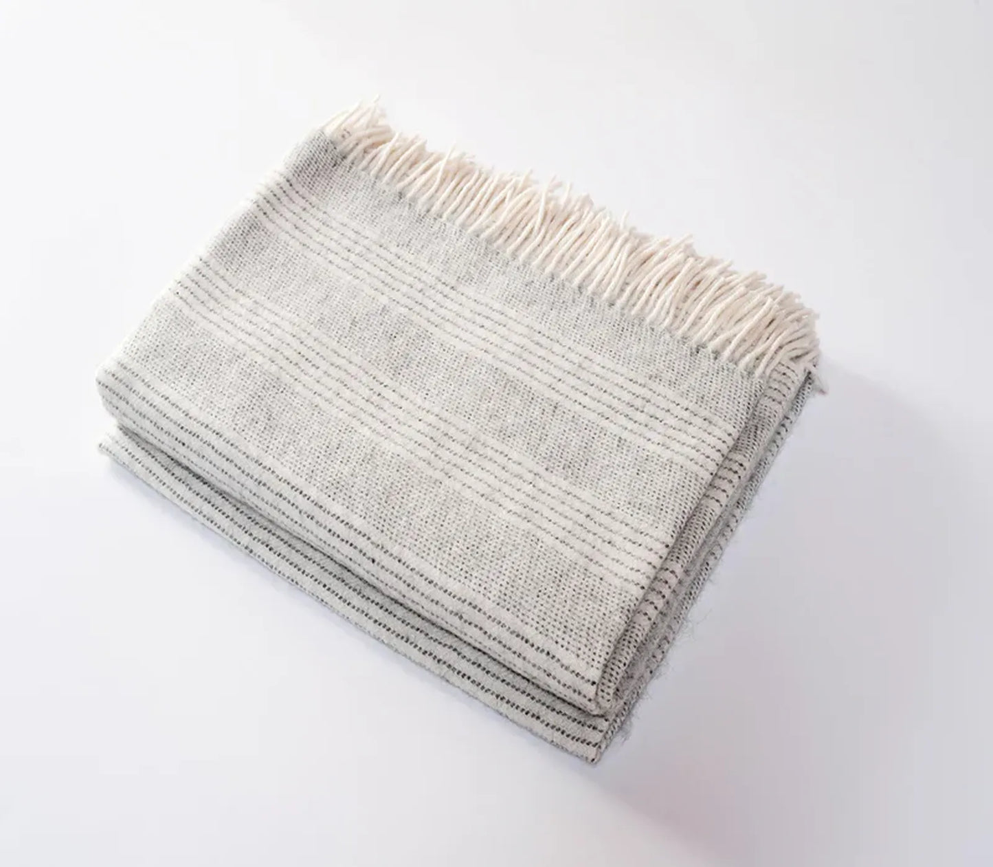 Stripe Alpaca Throw Cloud