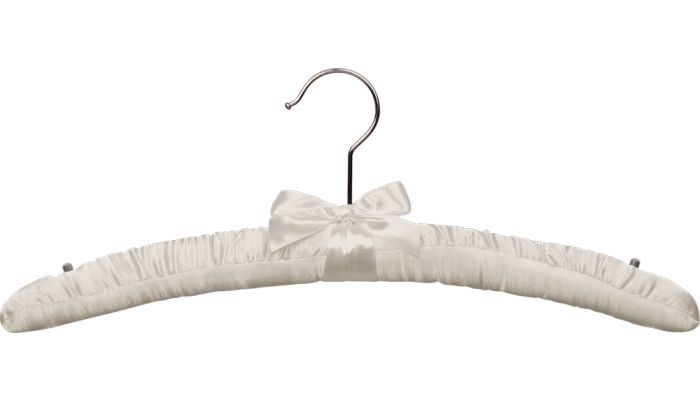 16" Ivory Padded Top Hanger