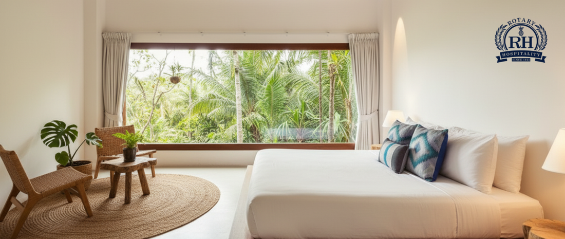 Eco-friendly hotel lobby