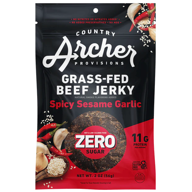 Zero Sugar Spicy Sesame Garlic Beef Jerky