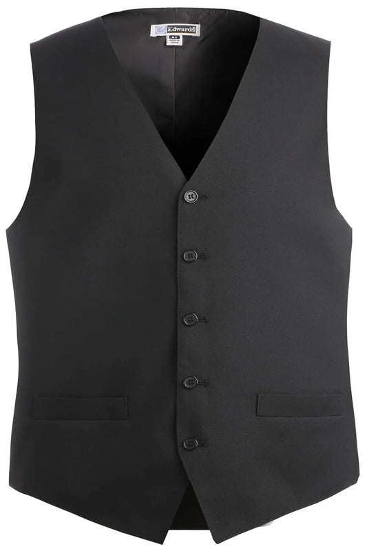 Men's Black Essential Polyester Vest