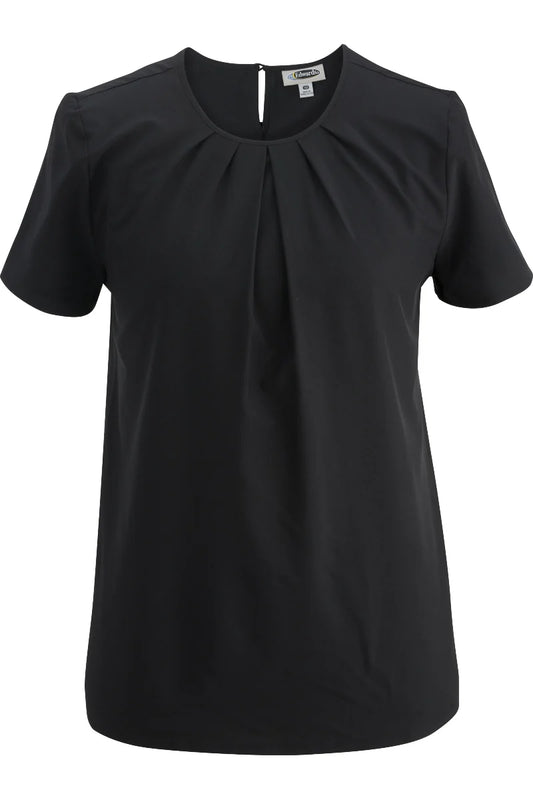 Ladies' Jewel Neck Blouse - Black