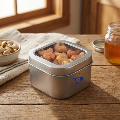 Cashews, Roasted & Salted, Tin Square Window Medium 48ct/4.7oz