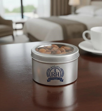 Almonds, Smoked, Tin Round Window Medium 48ct/5.5oz