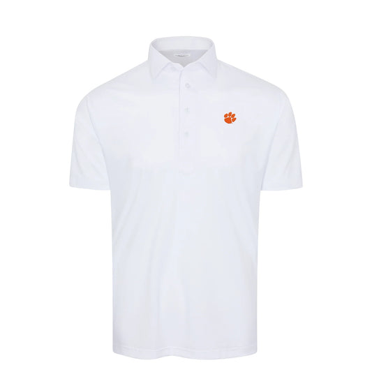 Clemson Semi-Spread Collar Polo White