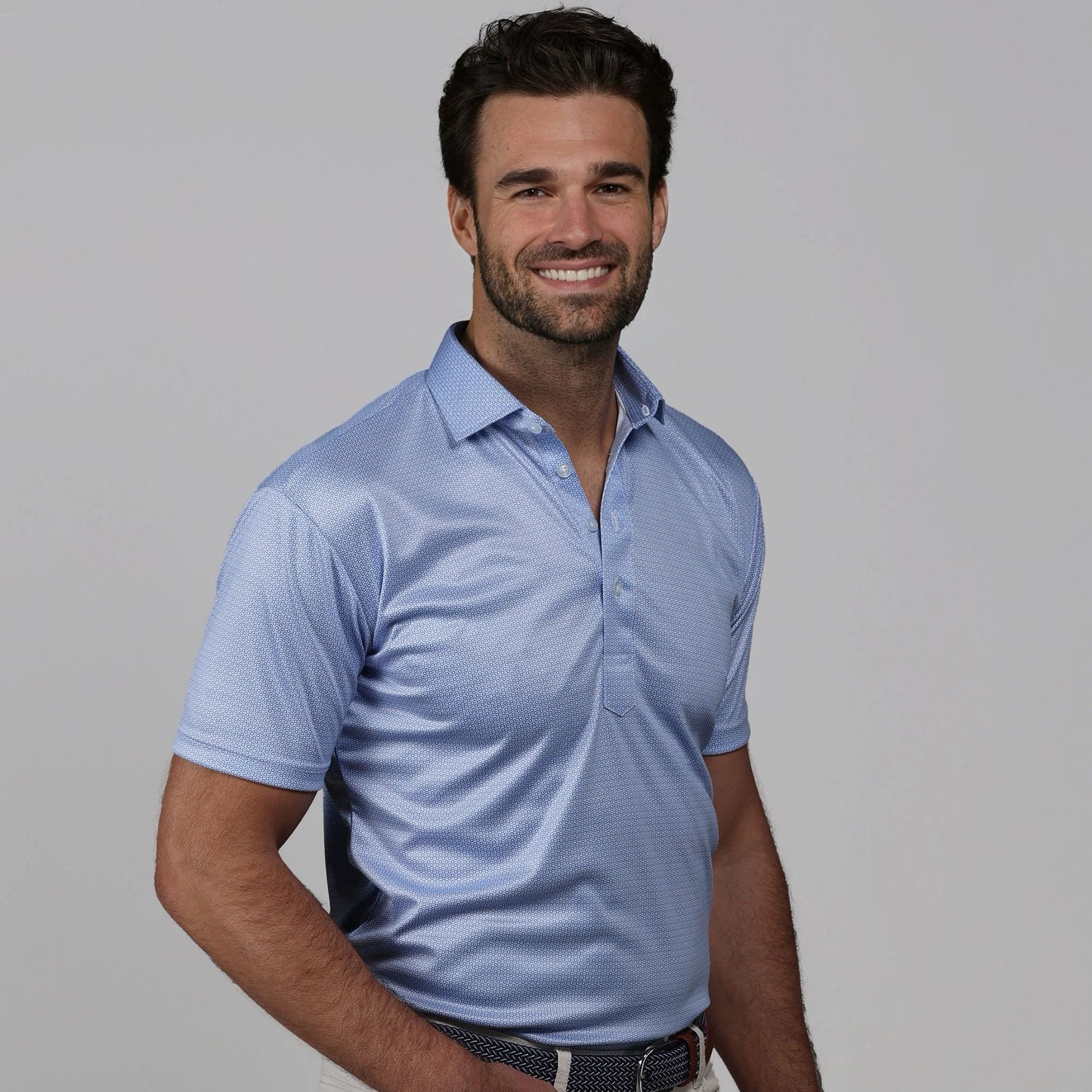 Collars & Co. Apparel - Original Fit Semi-Spread Dress Collar Polo Santorini