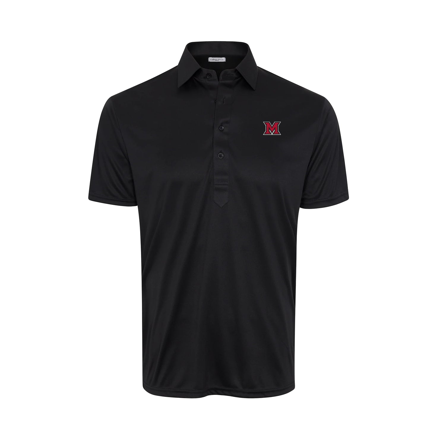 Miami Ohio Semi-Spread Collar Polo Black