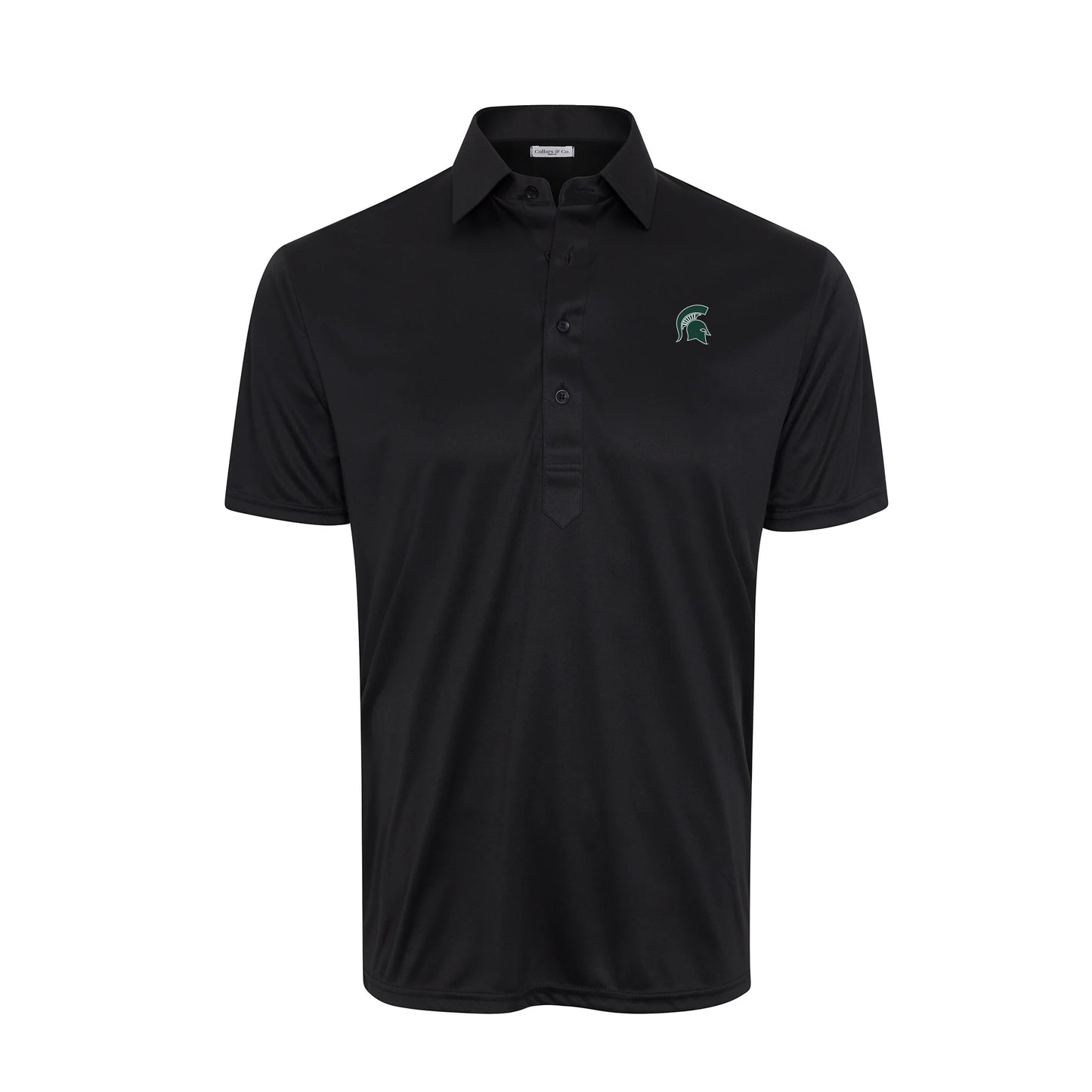 Michigan State Semi-Spread Collar Polo Black