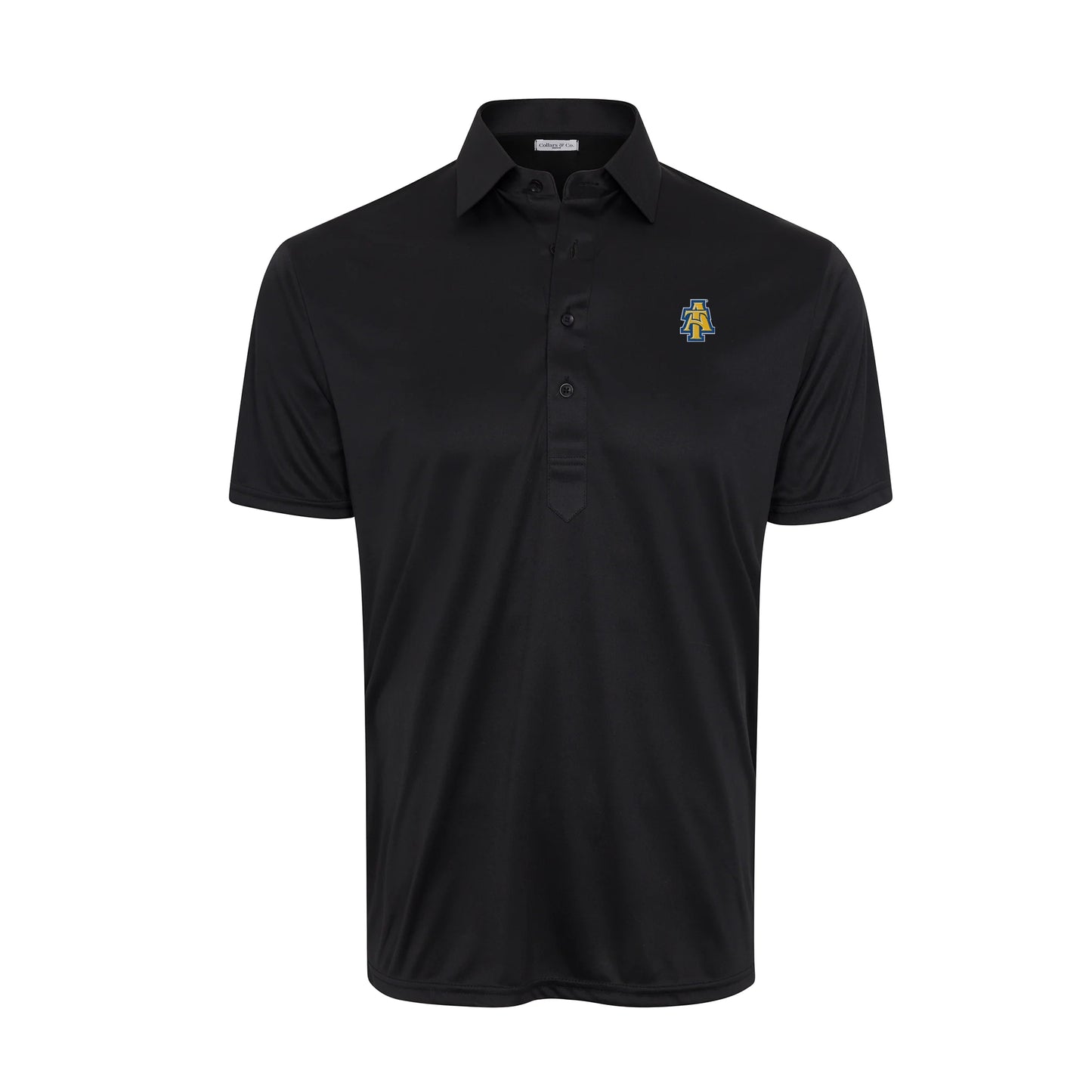 North Carolina A&T Semi-Spread Collar Polo Black