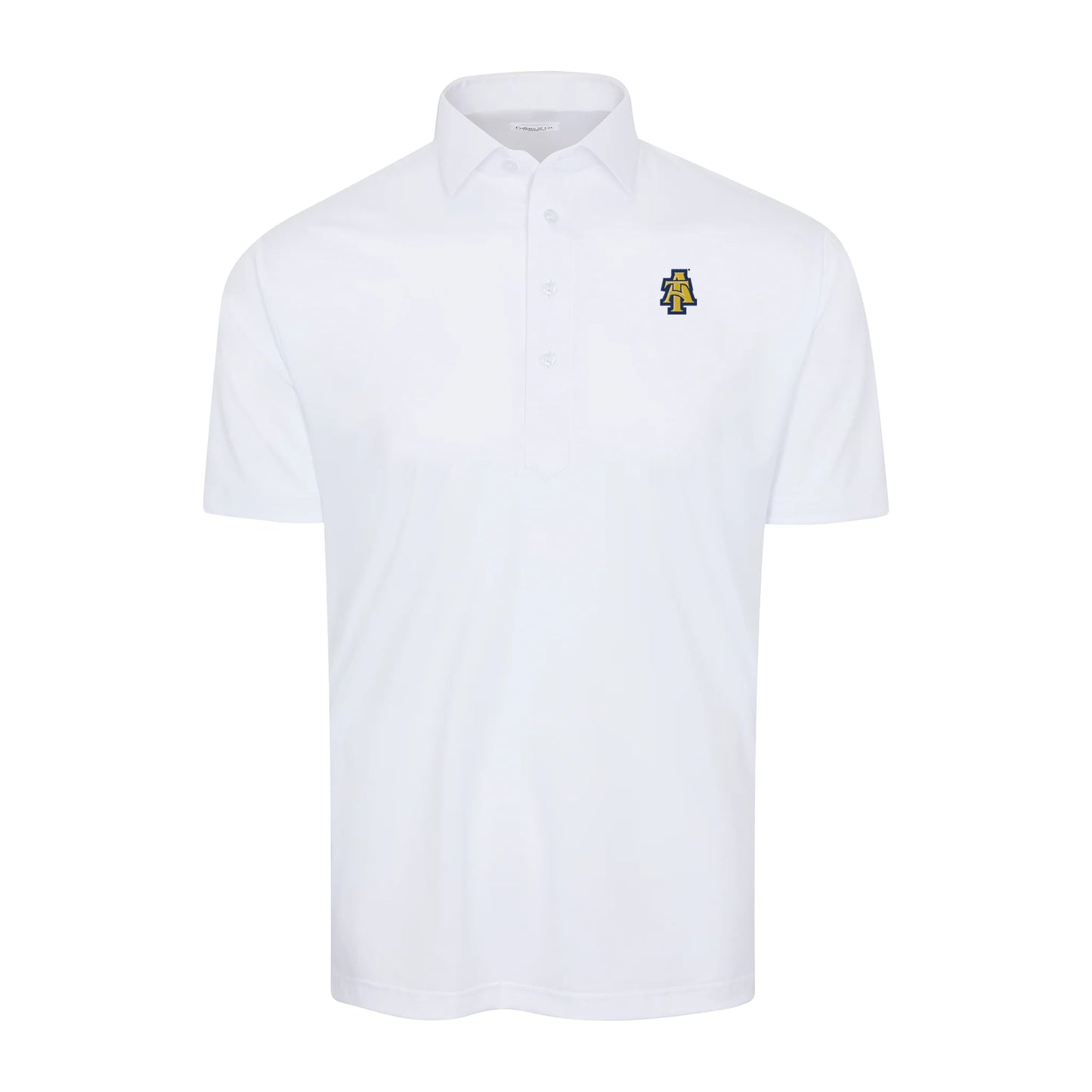 North Carolina A&T Semi-Spread Collar Polo White
