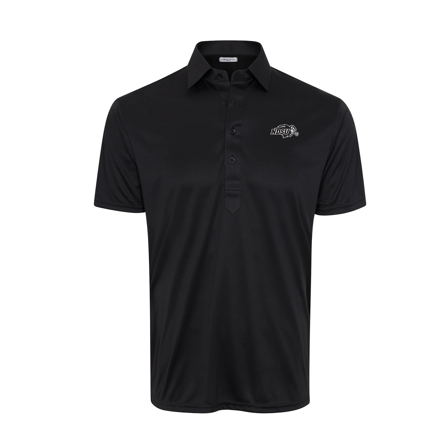 North Dakota State Semi-Spread Collar Polo Black