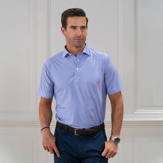 Collars & Co. Featherweight Flex Semi-Spread Dress Collar Polo Congressional Navy