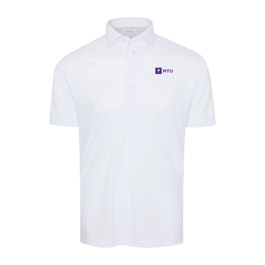 New York University Semi-Spread Collar Polo White