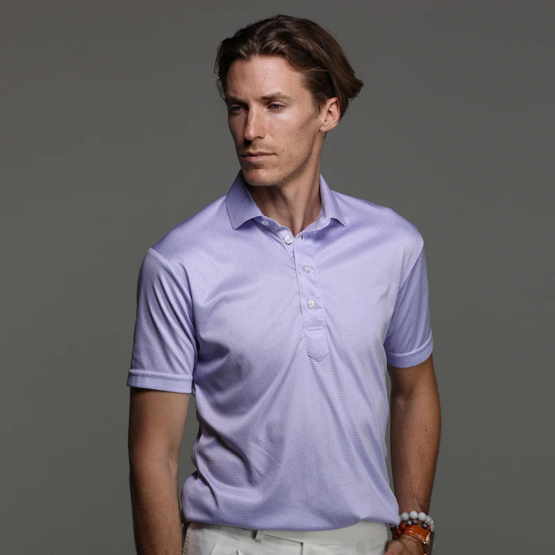 Collars & Co. Apparel - Original Fit Semi-Spread Dress Collar Polo Lavender