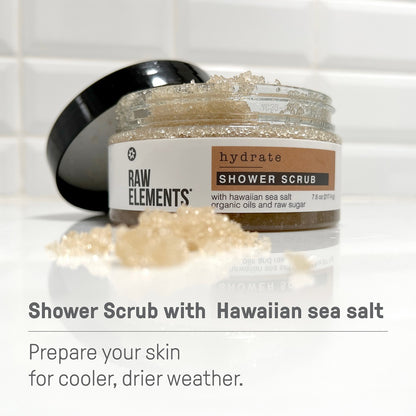 Hydrate Shower Scrub – Hawaiian Sea Salt & Raw Sugar