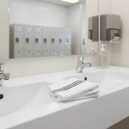 Oxford Premium Navy Stripe Gym Towels