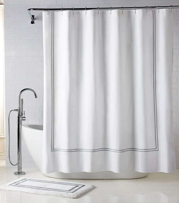 Cortina de ducha bordada con grifo de West Point Home