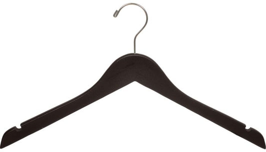 17" Espresso Wood Top Hanger W/ Notches