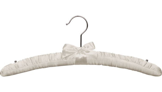 16" Ivory Padded Top Hanger