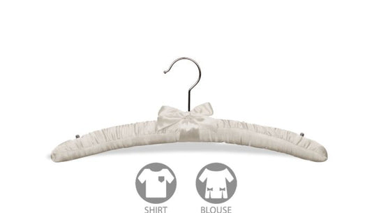 15" Ivory Padded Top Hanger