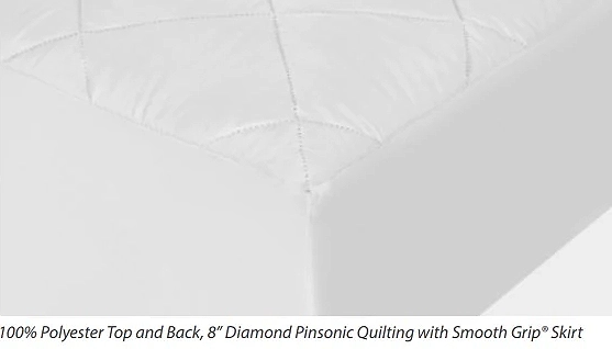 Deluxe Mattress Pad with Smooth Grip Skirt