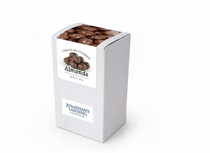 Almonds, Chocolate Covered, 5" White Box 48ct/4oz